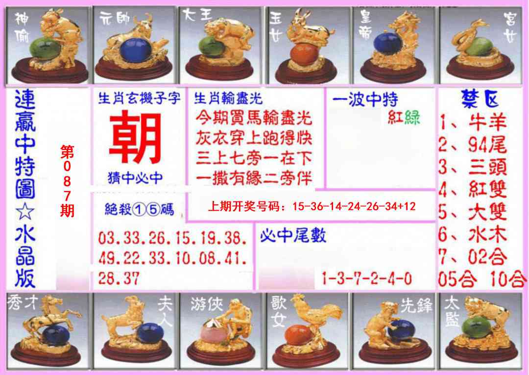 087期连赢中特图（水晶版）[图]