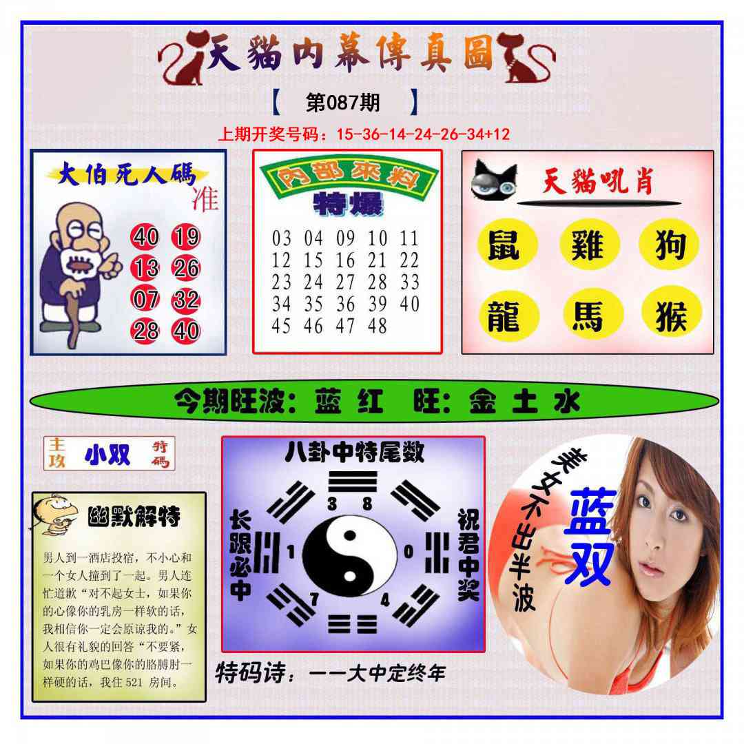 087期内幕传真图[图]